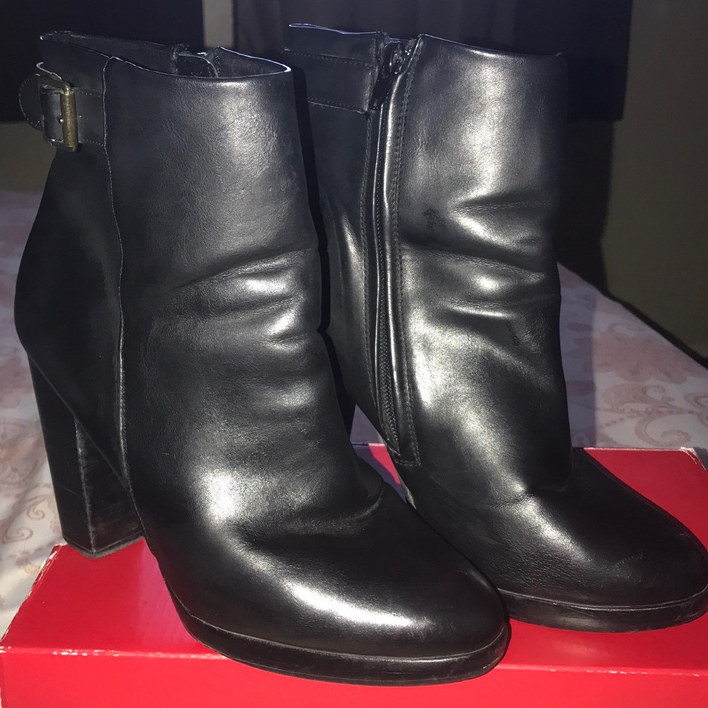 Black ankle booties